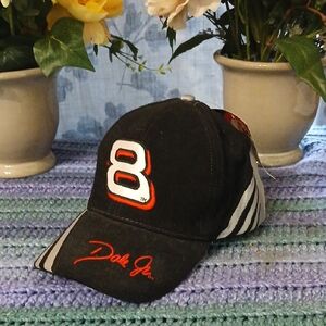 Budweiser Dale Jr  Black Hat with Red and White Details